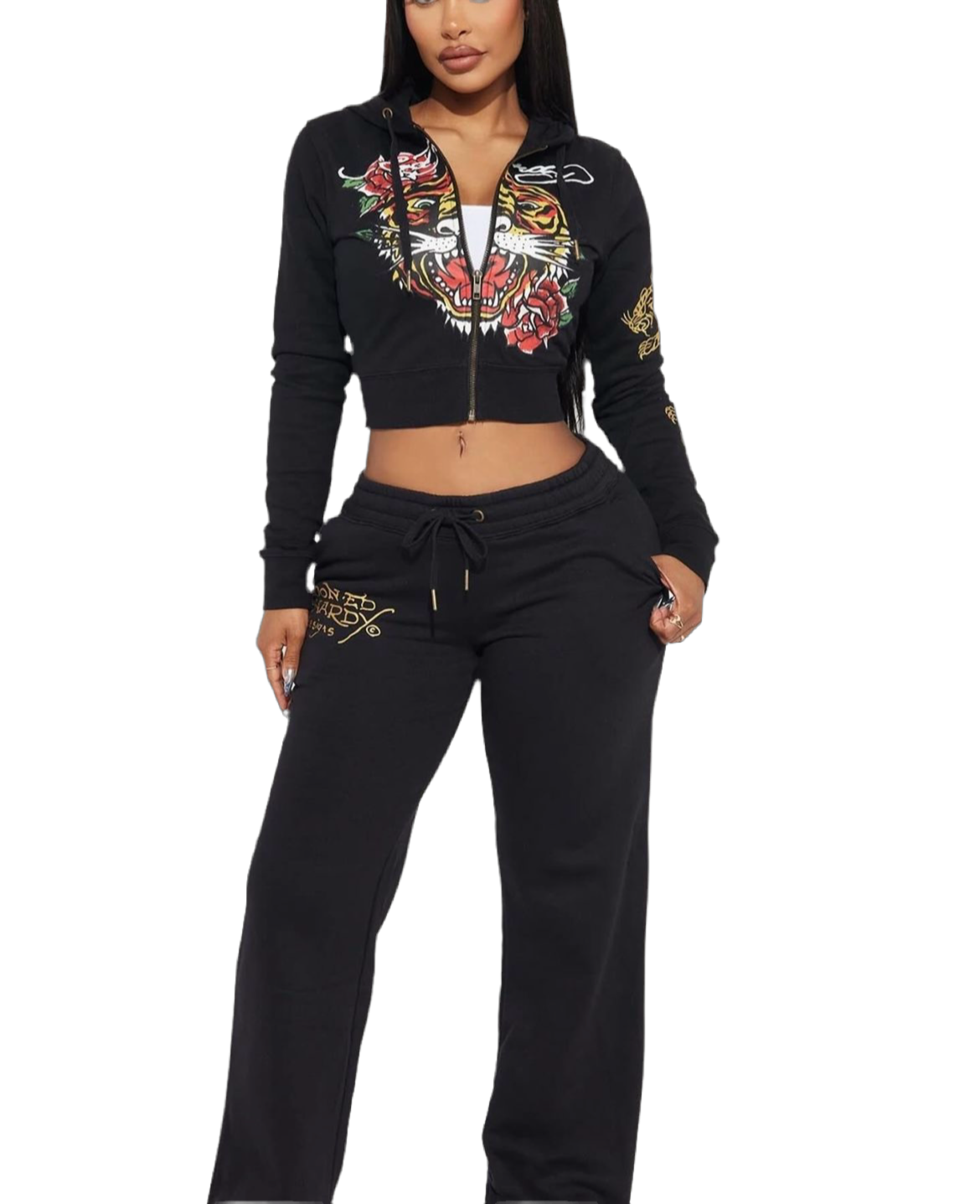 Black Ed hardy set